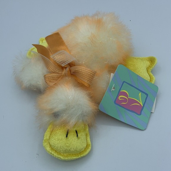Vintage 2000 Kids of America Platypus Orange Cream Bow Duck Plush KMart 8” inch - Picture 2 of 8